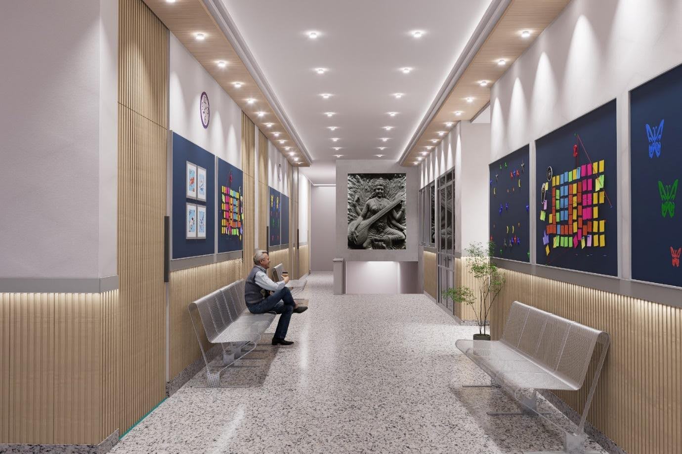 School corridor detail